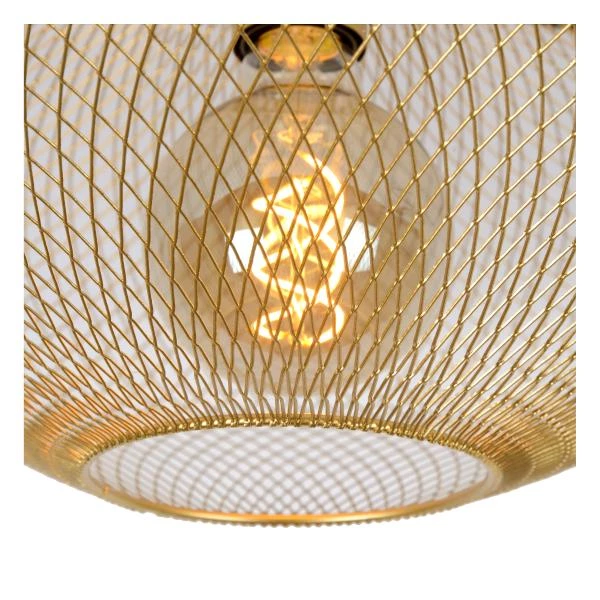 Lucide MESH - Flush ceiling light - Ø 45 cm - 1xE27 - Matt Gold / Brass - detail 2